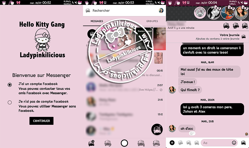 Costomise fb & messenger - Jazmine moded hellokitty apps