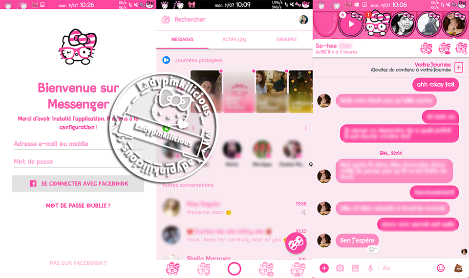 Hello Kitty Facebook and Messenger Theme Tutorial how to download UPDATED 