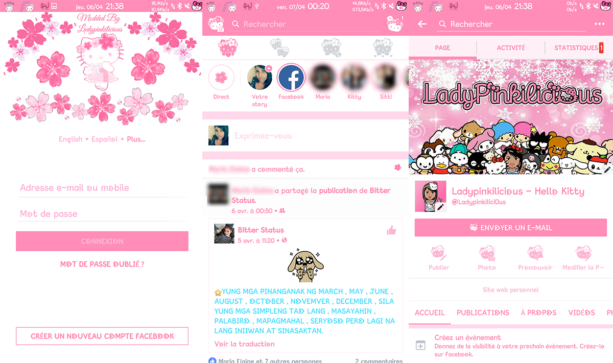 Hello Kitty Facebook and Messenger Theme Tutorial how to download