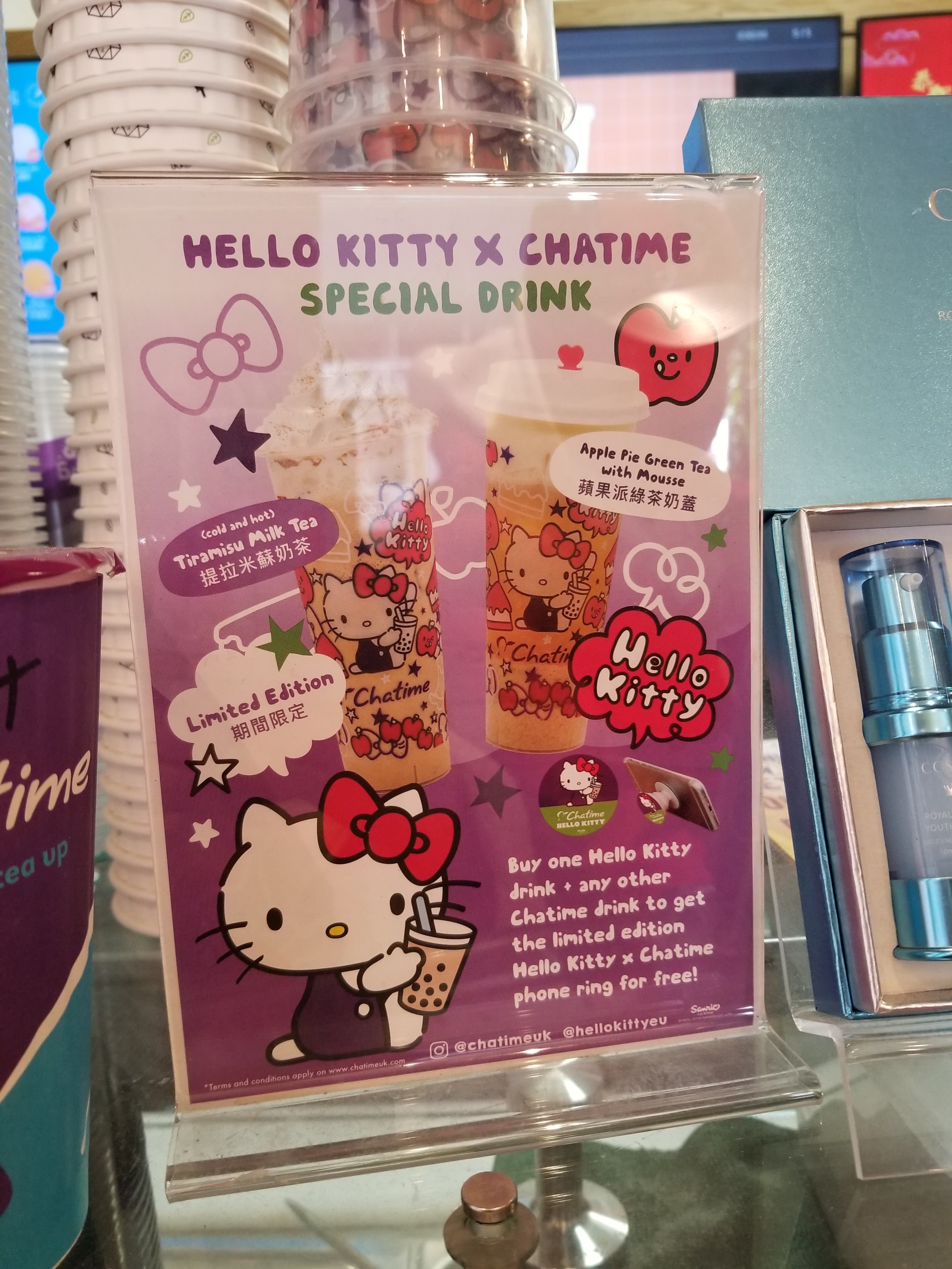 Hello Kitty Bubble Tea In Chatime London Ladypinkilicious